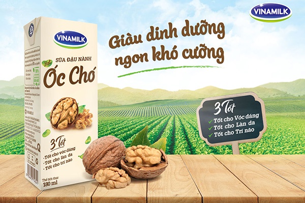 [Mã FMCGB1 giảm tối đa 80K cho đơn từ 250K] Thùng 48 hộp Sữa đậu nành Vinamilk hạt óc chó hộp 180ml/hộp