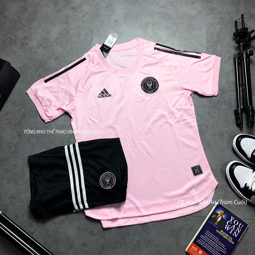✈﹍₪Set Bộ Thể Thao Nam Quần Áo Đá Banh Inter Miami màu Hồng Vải Thái Chuẩn Thi Đấu - Bóng 2021