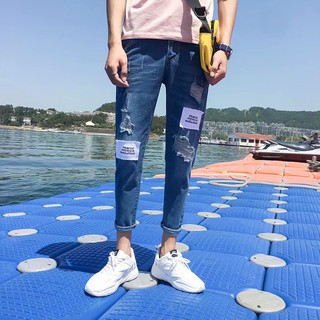 quần jeans nam dài ôm chân thời trang hàn