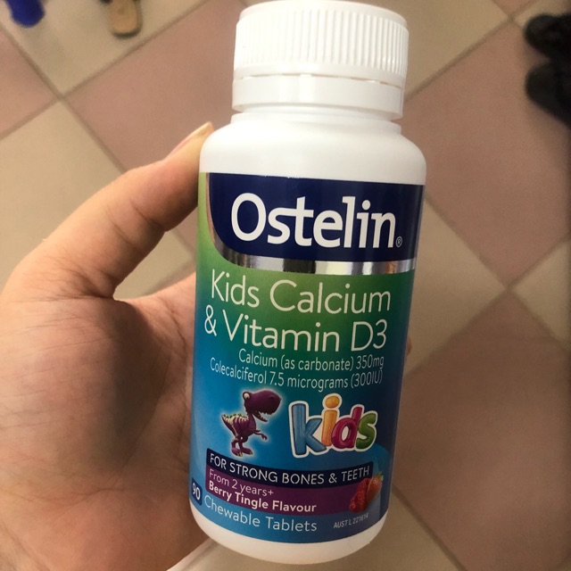 (MẪU MỚI) Canxi vitamind3 ostelin kid 90 viên cho bé