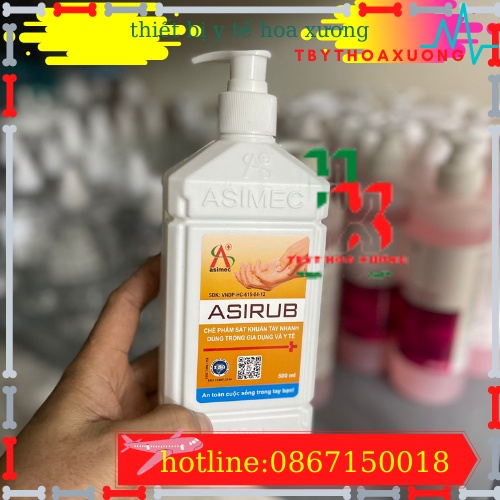 Thùng 20 Chai Nước Rửa Tay Khô Sát Khuẩn ASIRUB Chai 500ml