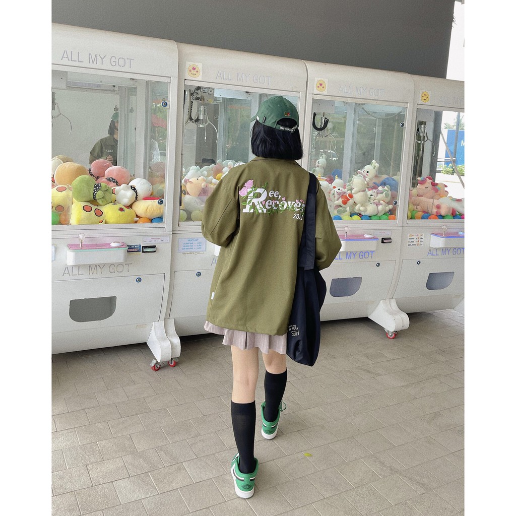 ÁO KHOÁC KAKI RECOVERY MÀU XANH RÊU