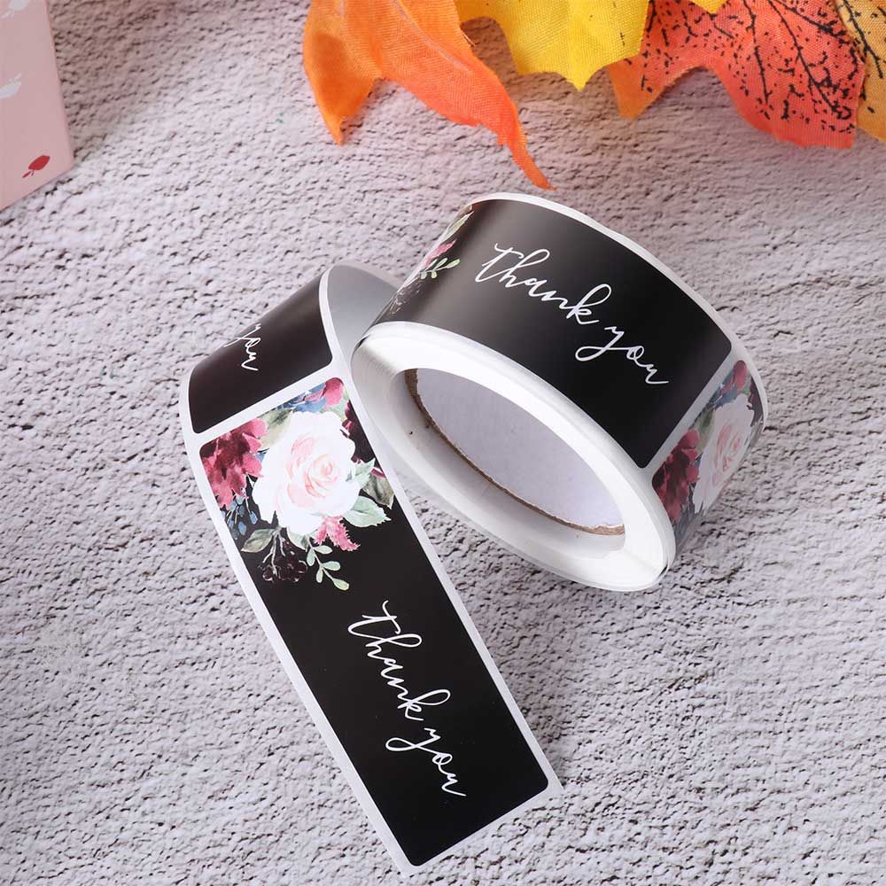 Cuộn Nhãn Dán Niêm Phong Gói Quà In Chữ Thank You Độc Đáo Trang Trí Đồ Thủ Công Diy