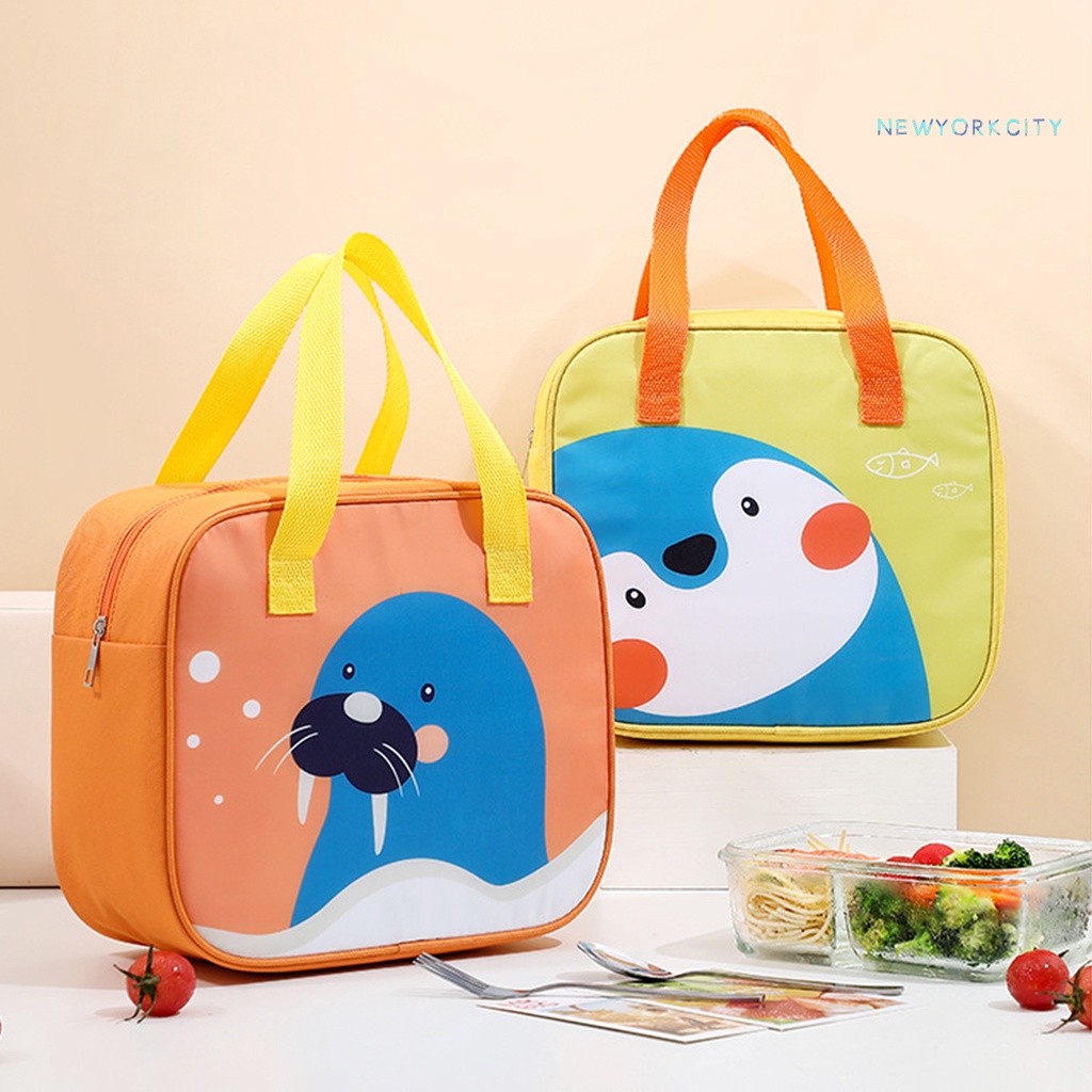 Túi Giữ Nhiệt Cỡ Lớn In Họa Tiết Động Vật Dễ Thương Tiện Dụng Cho Văn Phòng