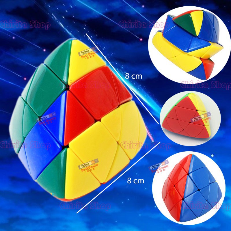 Rubik Biến Thể Magic Cube Tam Giác Lồi - Rubik Ju Xing Toys Không Viền - Cao cấp