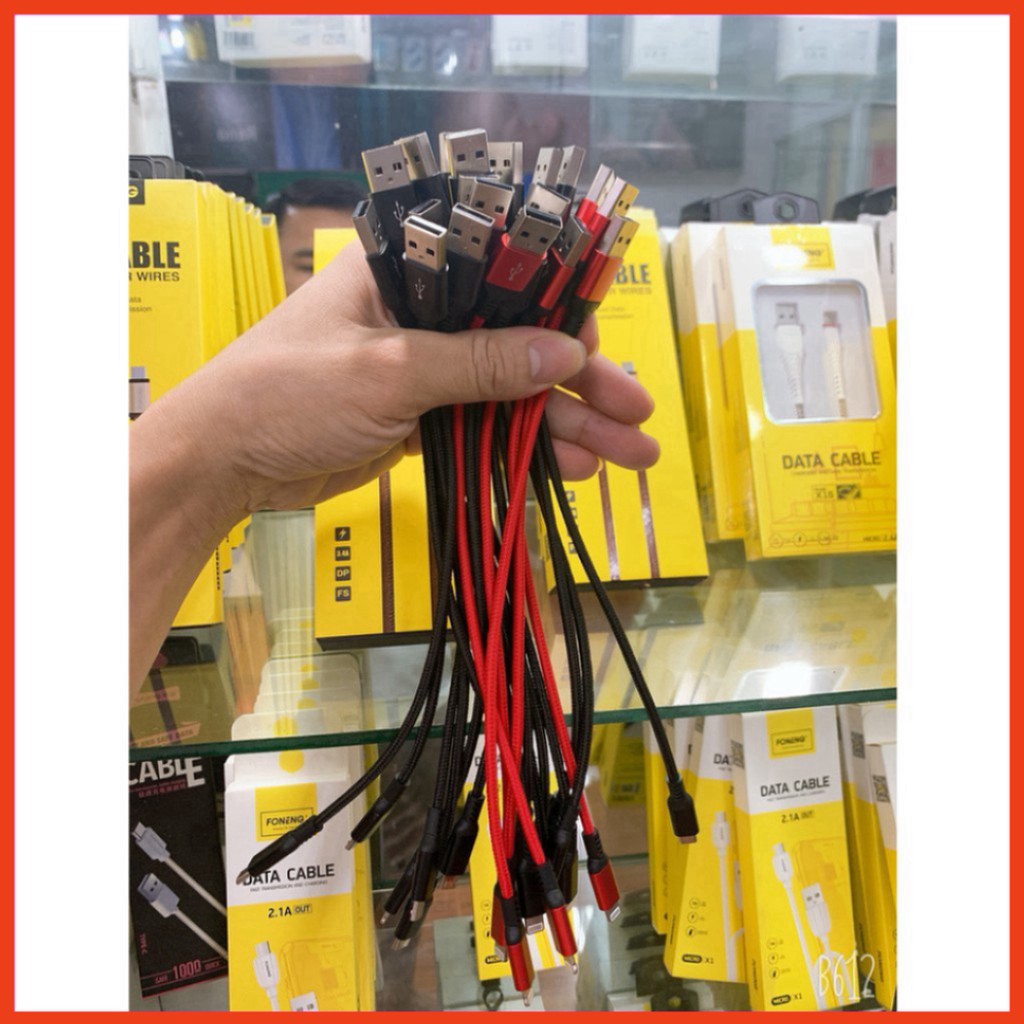 Cáp Sạc Dây Dù Dài 25cm Cao Cấp Cho Iphon và androi Chân MICRO Usb Và Chân Type C . 6789