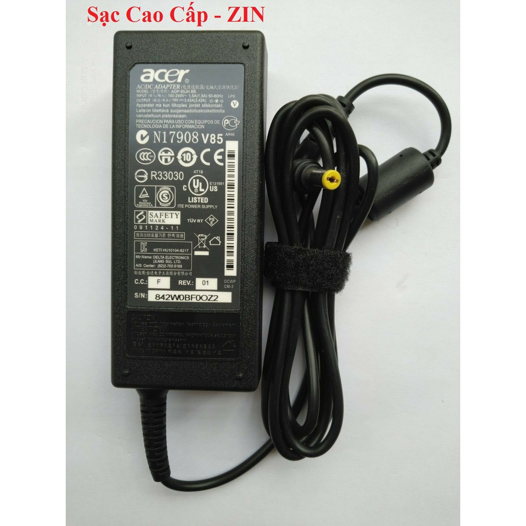 Sạc Laptop Acer 19V–3.42A – 65W (Adapter Acer 3.42a )