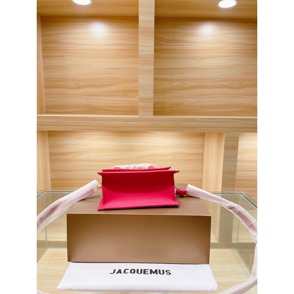 Túi xách JACQUEMUS sz 18 mẫu new 2021 chất da thật sẵn đen và cam