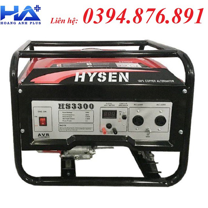 [Free ship] Máy Phát Điện Chạy Xăng 3kw Hysen HS3300