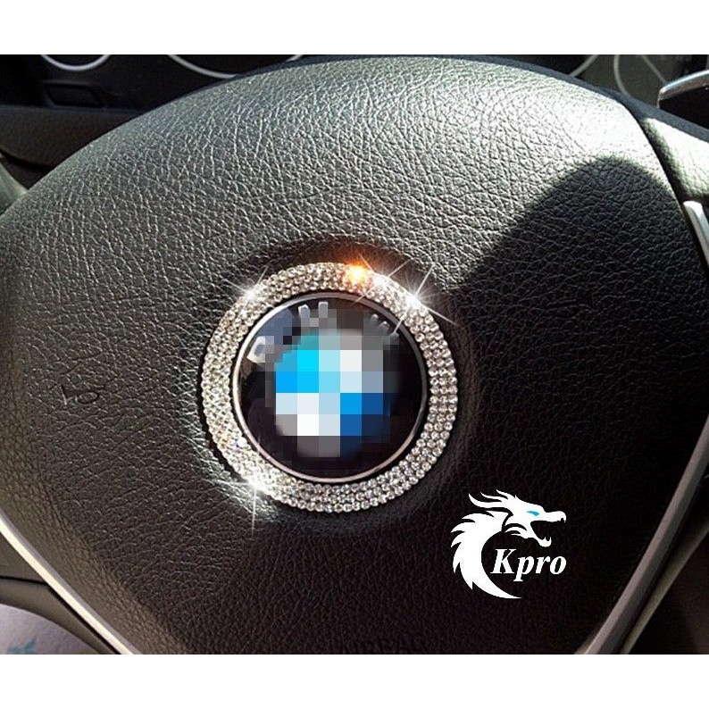 Nhãn dán logo vô lăng ô tô đính đá Mazda, Hyundai, Kia, Bmw, Mercedes, Toyota, Honda, Ford... - Hàng Kpro chất lượng cao