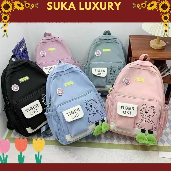 Balo  thời trang đi học nam nữ ulzzang đựng Laptop tặng móc khóa mini cho học sinh style Hàn Quốc unisex