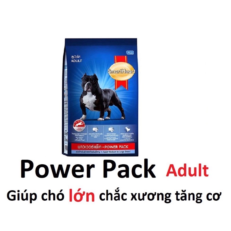 [ 500gr ] Hạt Smart Heart POWER PACK phát triển cơ bắp và chắc xương cho chó