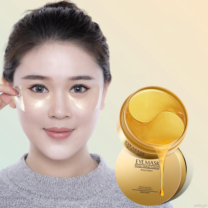 24k Gold Gel Collegan Eye Mask Hydrating Firming Skin Remove Dark Circles