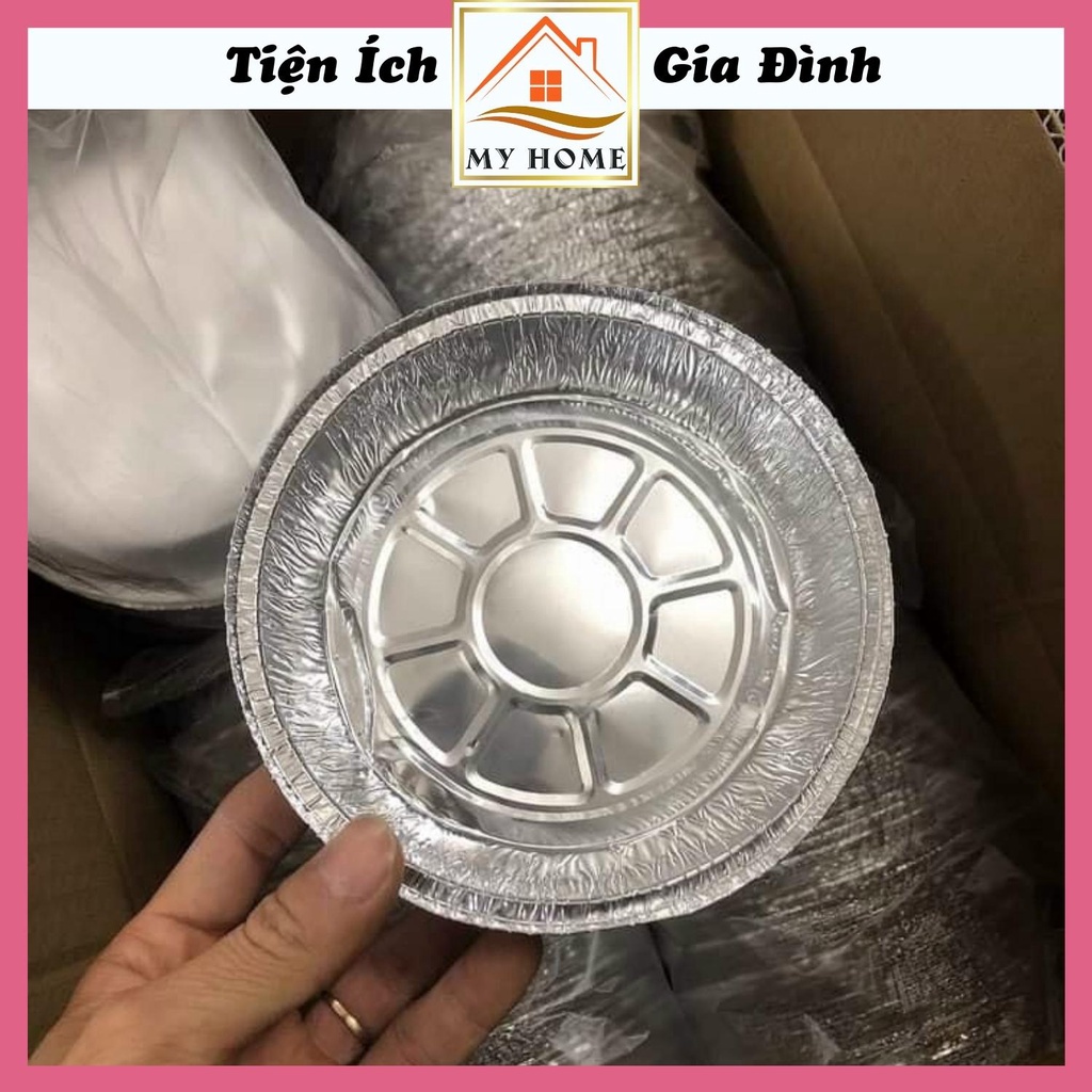 Set 10 khay bạc lót nồi chiên không dầu, khay bạc lót chống dính nồi, kích thước 18x4.5cm