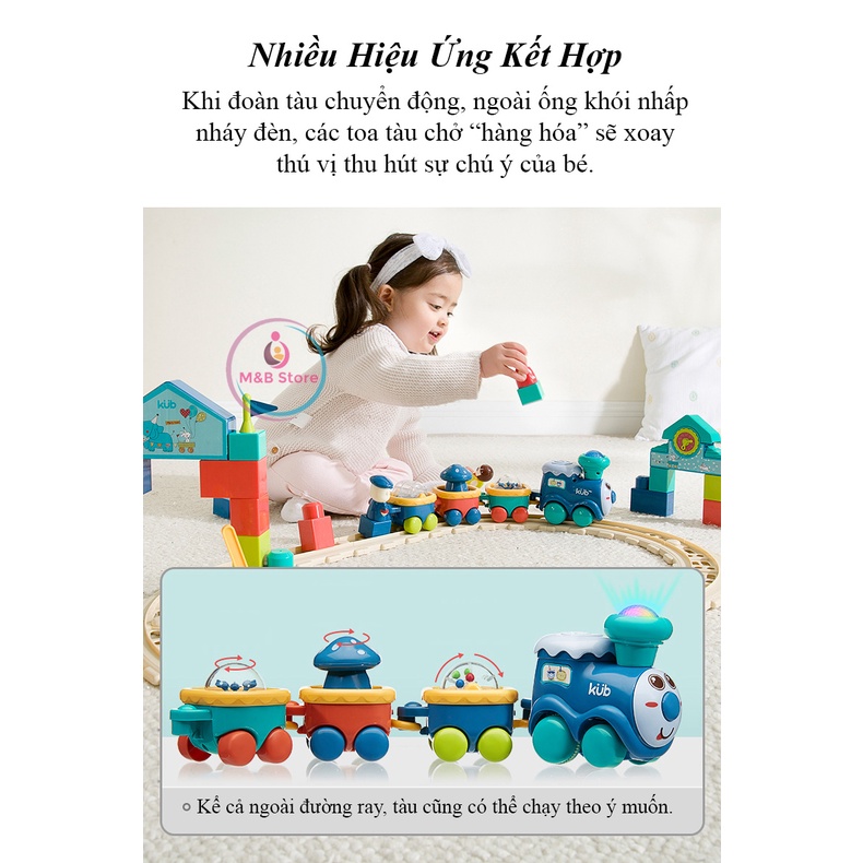 Bộ Tàu Hỏa Kèm Đường Ray và 23 Mảnh Ghép Chạy Pin - KUB