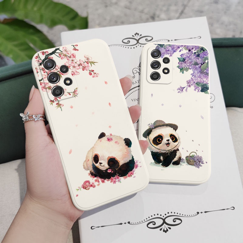 Ốp Điện Thoại Silicon Họa Tiết Gấu Trúc Dễ Thương Dành Cho Samsung Galaxy A73 A53 A33 A23 5G