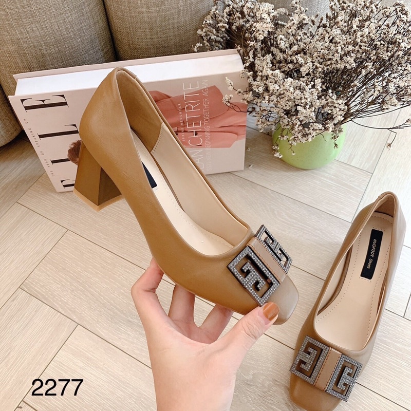 Giày cao gót nữ mũi nhọn 7cm da mềm hàng loại 1