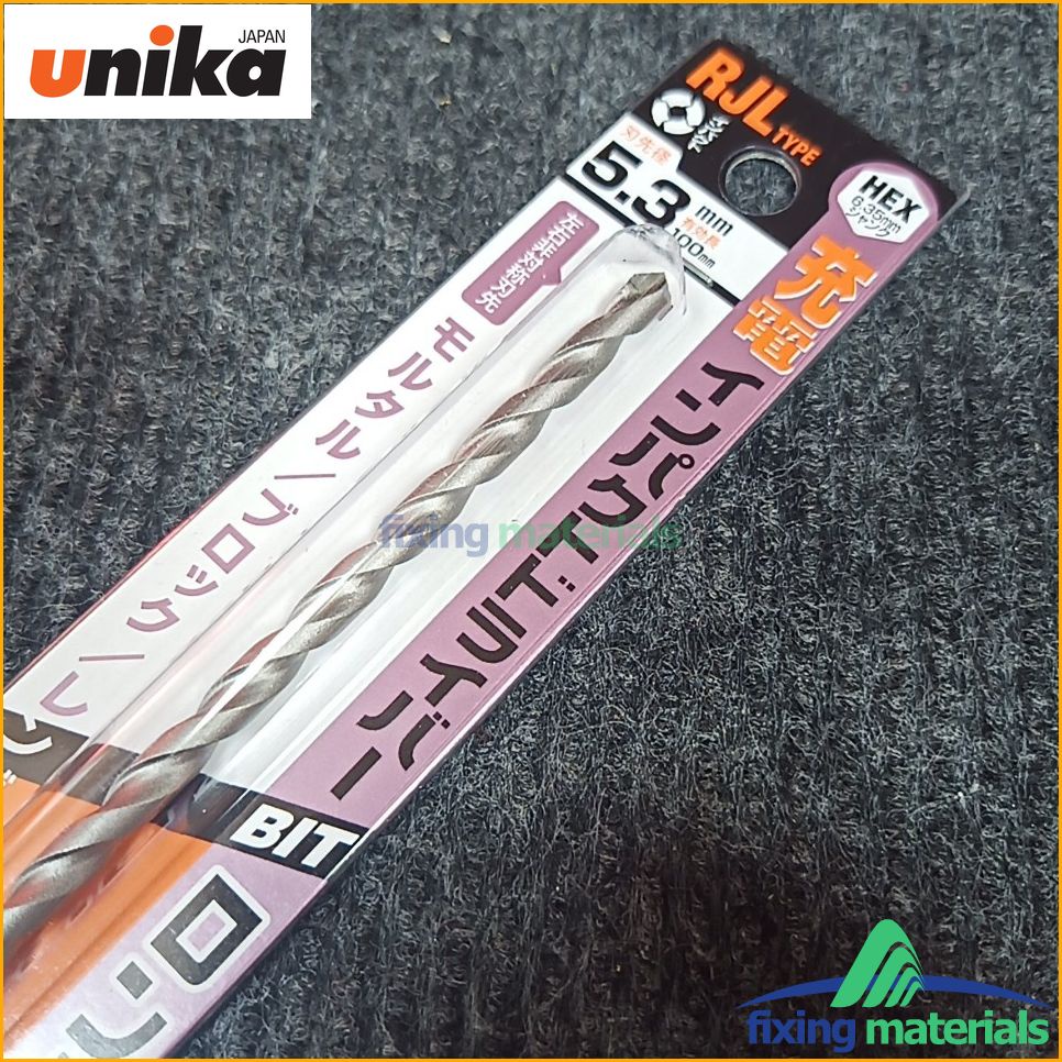 Mũi khoan Unika 5.3x150mm  chuyên dùng khoan mồi cho vít bê tông 6mm