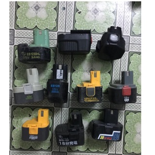 Vỏ pin máy khoan- bắn vít các loại :12vol DC dùng pin, vỏ cũ