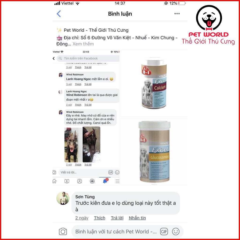 8 In 1 Excel Glucosamine- Tăng cơ bắp,lên tai,hạ bàn,viêm sụn cho chó mèo Hộp 55v