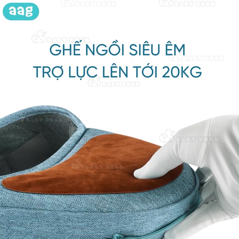 địu ngồi trợ lực siêu nhẹ thương hiệu AAG cao cấp cho bé 3-36 tháng tuổi mã 019, 024 và 021