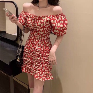 Đầm hoa lụa măc 2 kiểu nhúng siêu xinh