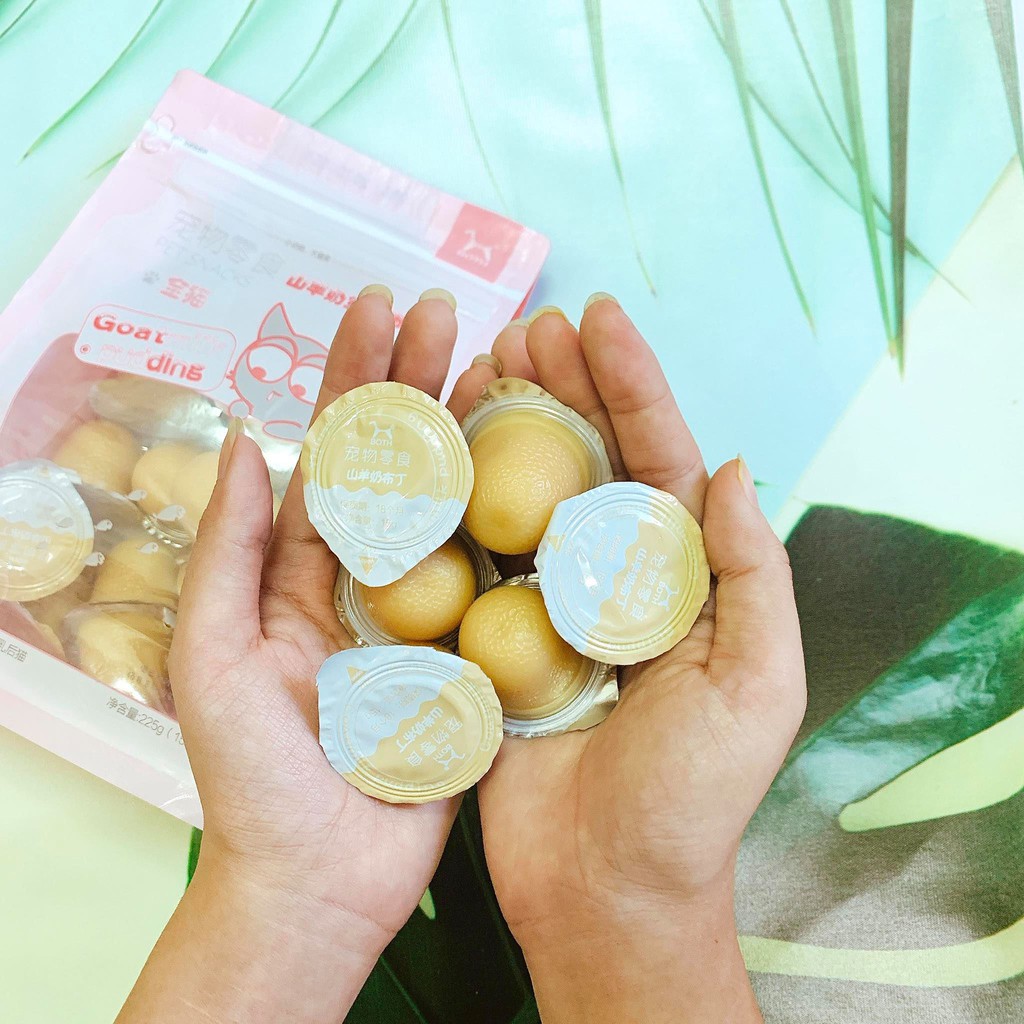 Viên pudding sữa dê cho mèo