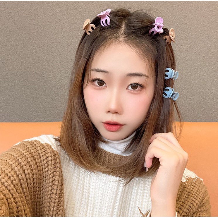 Kẹp mái càng cua nhỏ chữ M màu trơn đơn giản giá rẻ K97