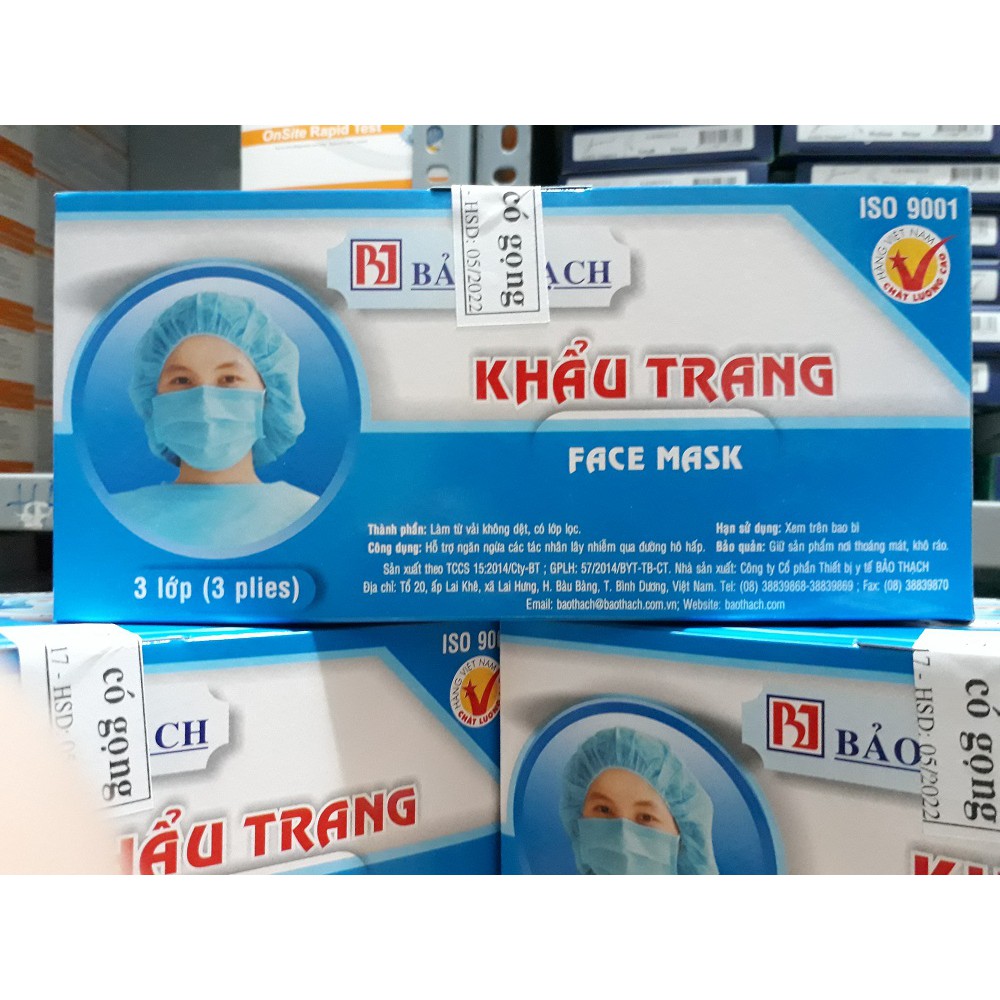 KHẨU TRANG Y TẾ 3 LỚP BẢO THẠCH LOẠI 1