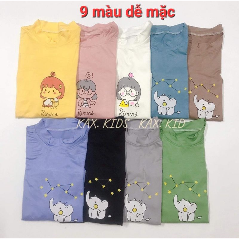 Áo bún thun lạnh dài tay bé trai bé gái size đại 15-25kg chất đẹp