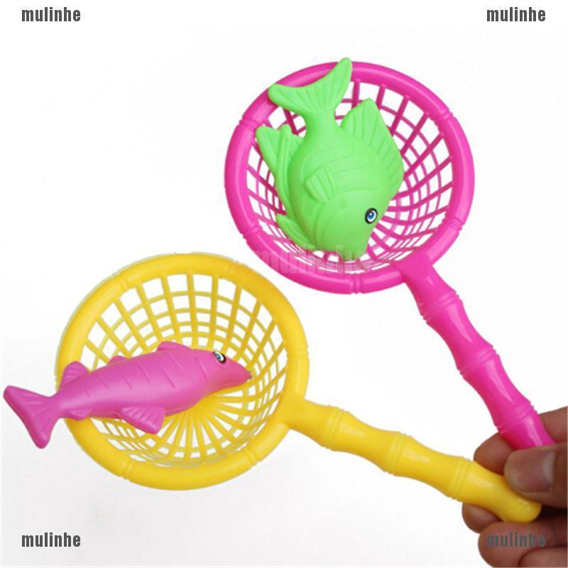 Mul❤ Set 2 Lưới Bắt Cá Bằng Nhựa 16.5cm Dành Cho Bé