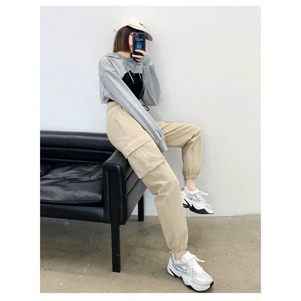 Quần Kaki Unisex Túi Hộp Trơn Ulzzang - DT116