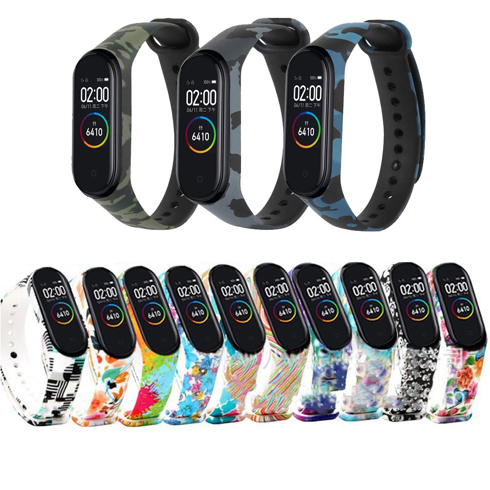 Dây đeo đồng hồ JANSIN thay thế từ silicon nhiều màu tiện dụng cho Xiaomi Mi Band 4 3