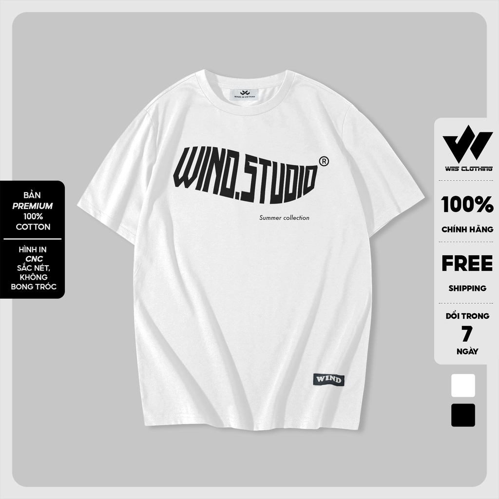 Áo thun tay lỡ unisex form rộng WIIS phông oversize bản Premium Studio nam nữ ulzzang