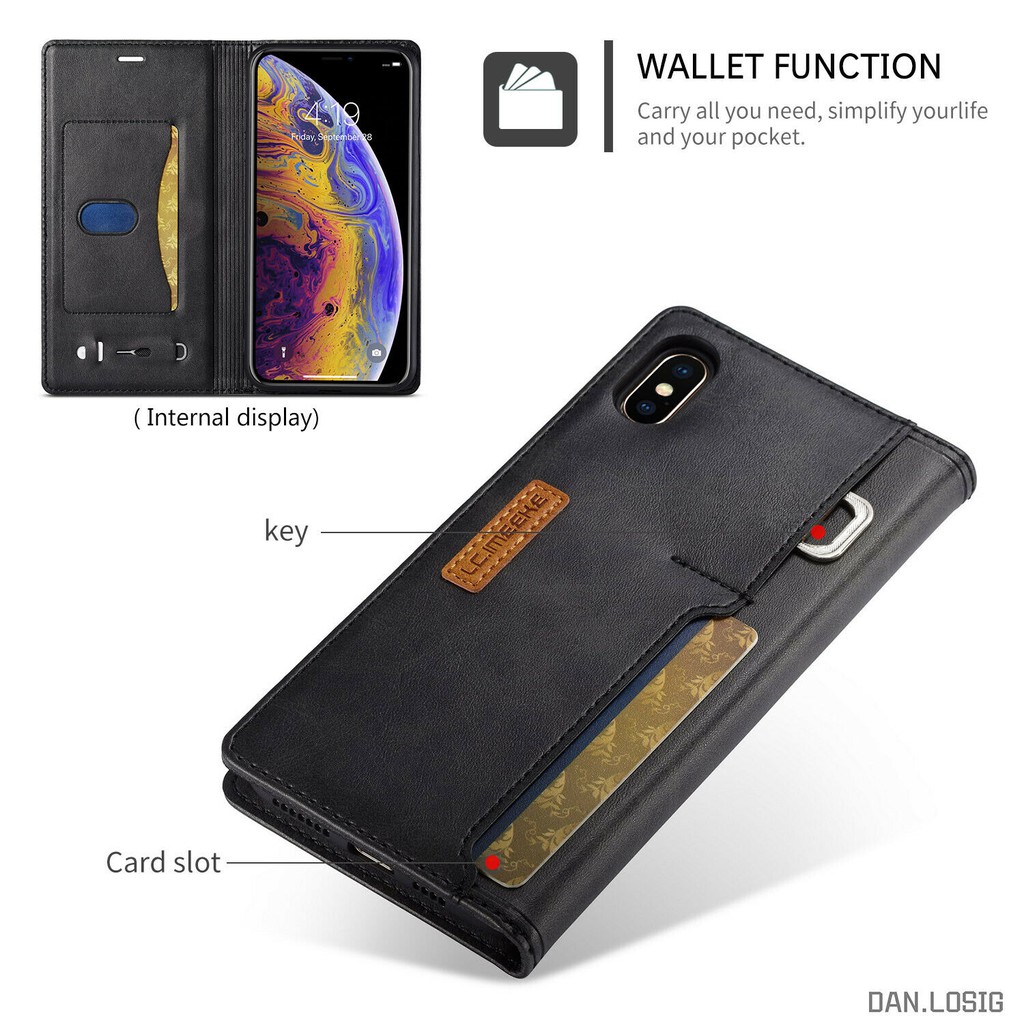 Bao da điện thoại kiểu dáng thanh lịch đơn giản cho iPhone X/XS/XR/XS MAX iP 6/6S/6P/6SPlus/7/8/7P/ 8+ | BigBuy360 - bigbuy360.vn