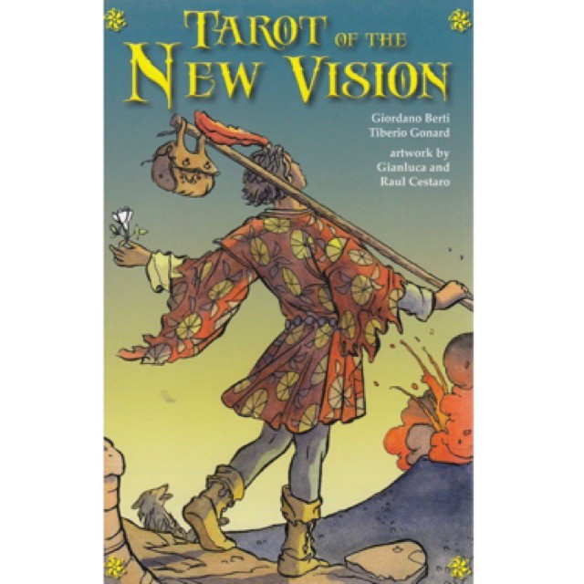 Bài tarot of the new vision cao cấp lá bài óng ánh tặng thảm, túi đựng bài tarot, đá thanh tẩy