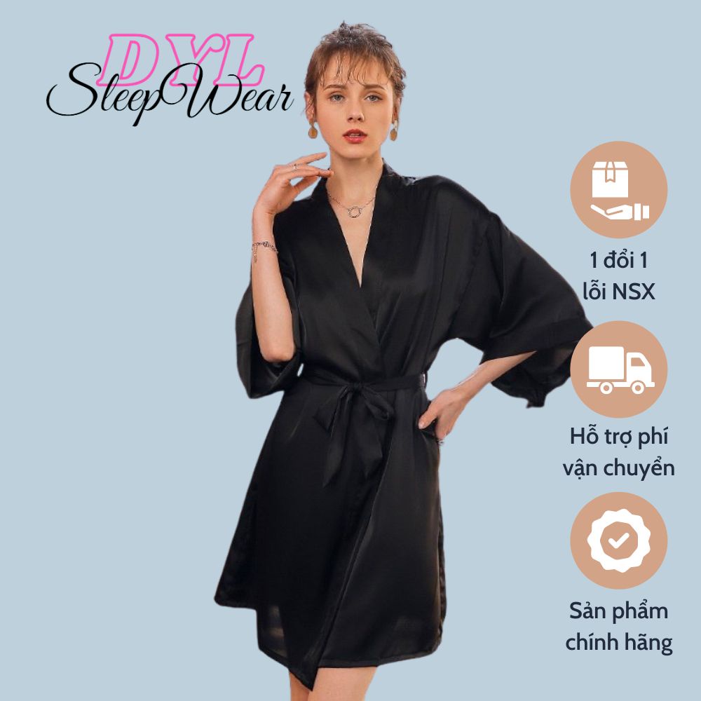 Áo Choàng Ngủ, Áo Khoác ngoài mặc nhà chất vải lụa Latin cao cấp | BigBuy360 - bigbuy360.vn