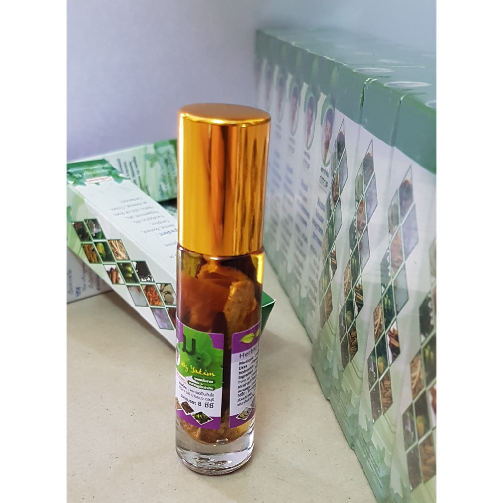 Dầu Gió Lăn 13 Vị Thảo Dược Thái 8ml Herbal Liquid Balm Yatim Brand