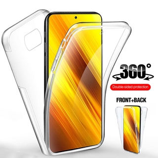 ốp điện thoại Silicone Trong Suốt 360 Độ Cho Xiaomi Mi Poco X3 Nfc M3 9t / 9t Pro Remi Note 9s Pro 9 9a 9c (Nfc) K20 Pro