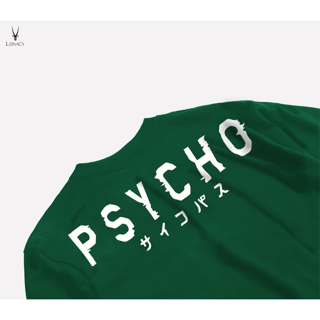 Áo thun tay lỡ PSYCHO GREEN phông Unisex nam nữ Cotton 
 áo thun oversize form rộng LUNACY