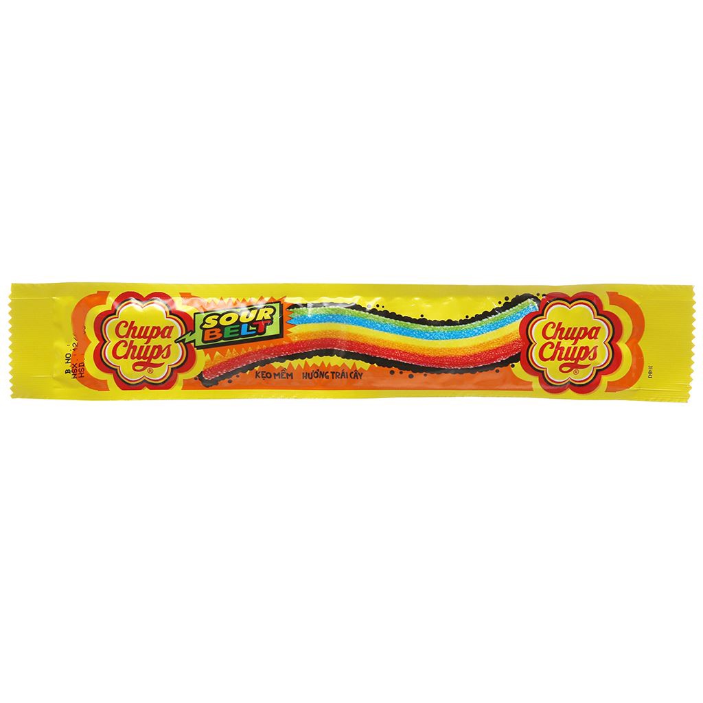 Kẹo dẻo cầu vồng Chupa Chups Sour Belt gói 8g