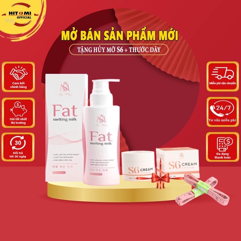 Kem Sữa Siết Eo Fat See Mia ( Mua 1 tặng 1 kem S6 )