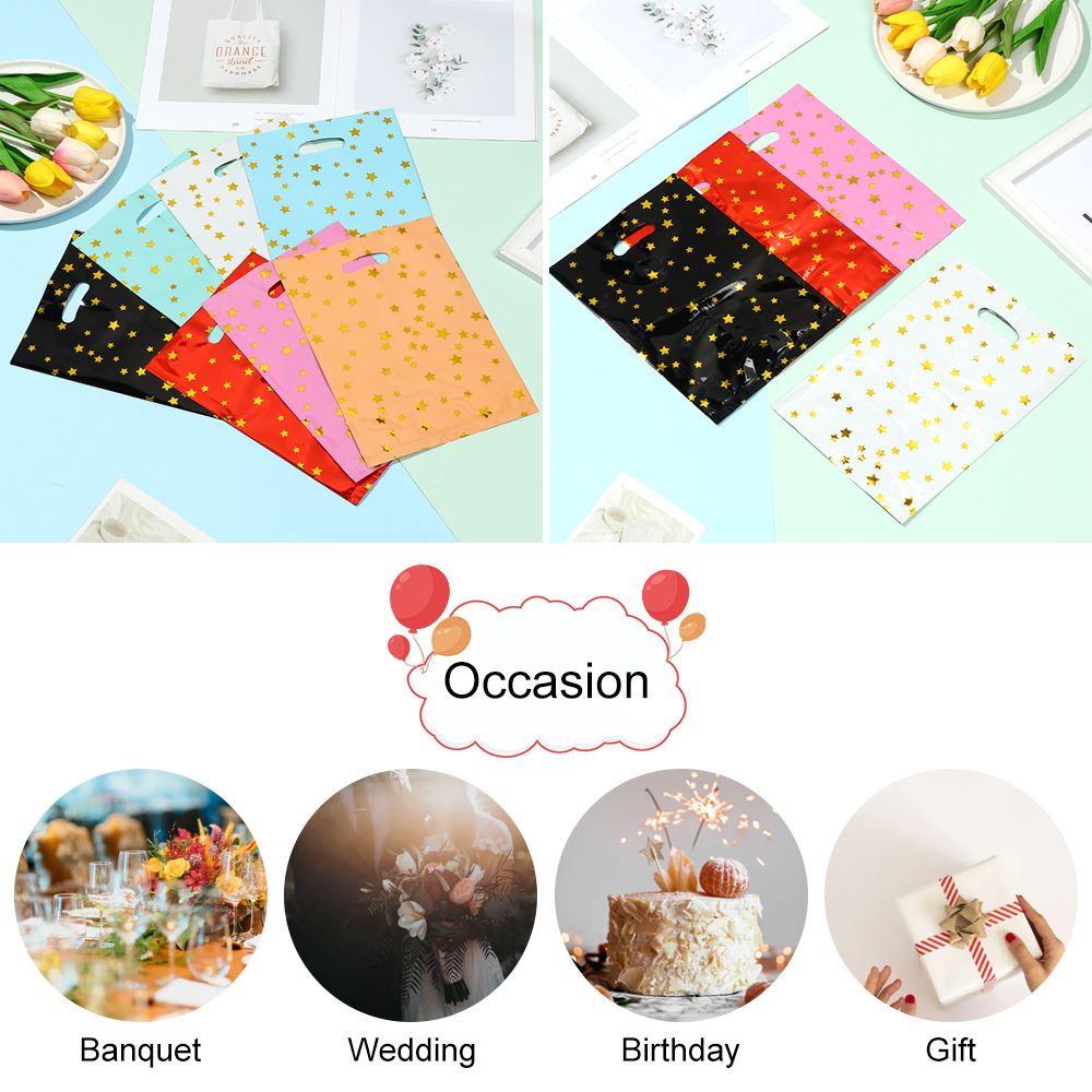 Set 10/20/50 túi phim nhôm ngôi sao 5 cánh diy đựng kẹo chất lượng cao tặng trẻ trong tiệc cưới tắm em bé