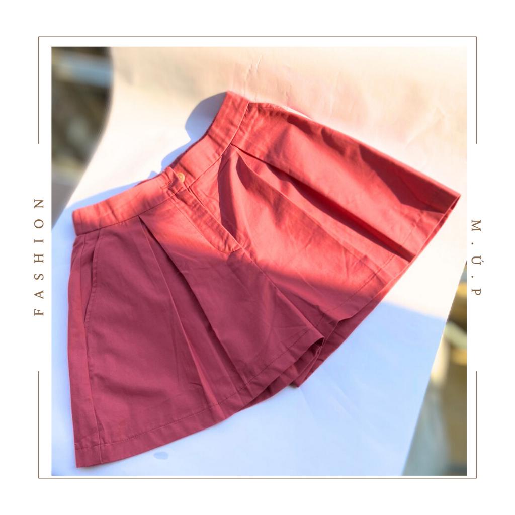 Hàng cao cấp chuyên xuất Hàn chất 100%cotton , quần đùi cạp cao phối chun cạp sau phong cách Hàn Quốc