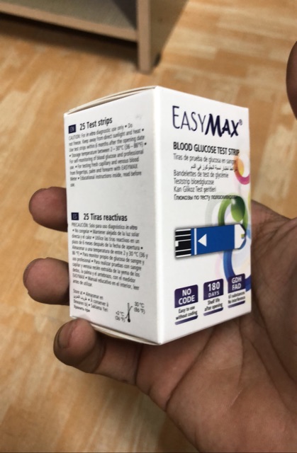 Que thử tiểu đường Easy Max hộp 25 que