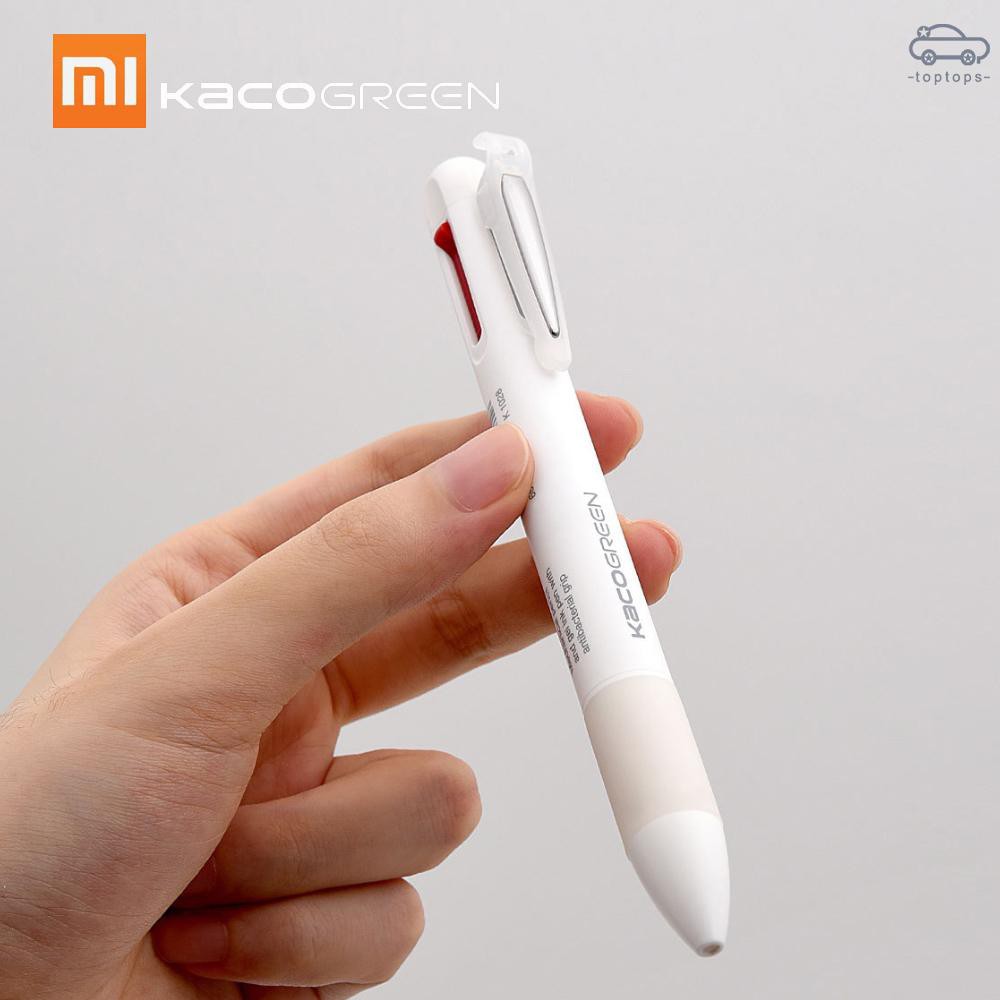 TOP Xiaomi KACO Signing Pen 4 In 1 Multifunction Gel Pen 0.5mm Lead Black Blue Red Ink Pencil Sign Pens Office School St