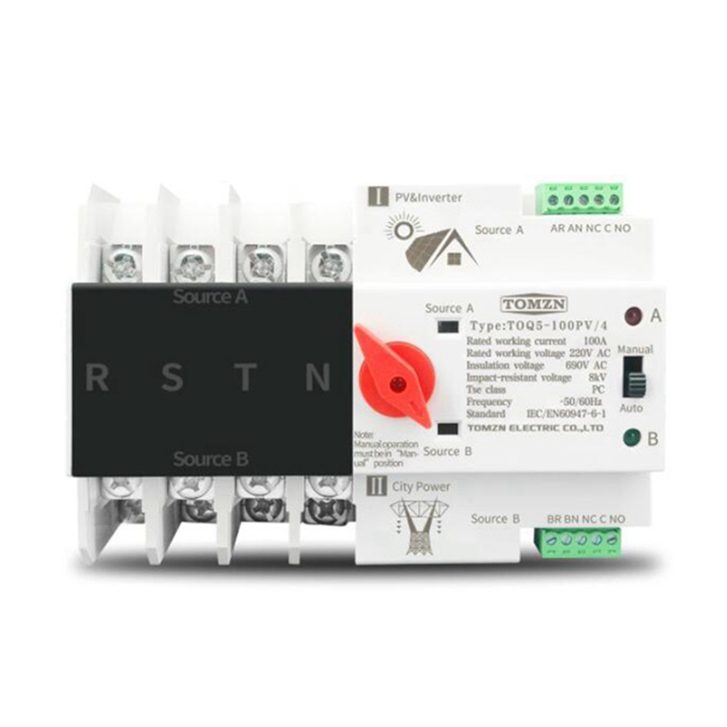 Công Tắc Nguồn Tự Động Din Rail 4P ATS