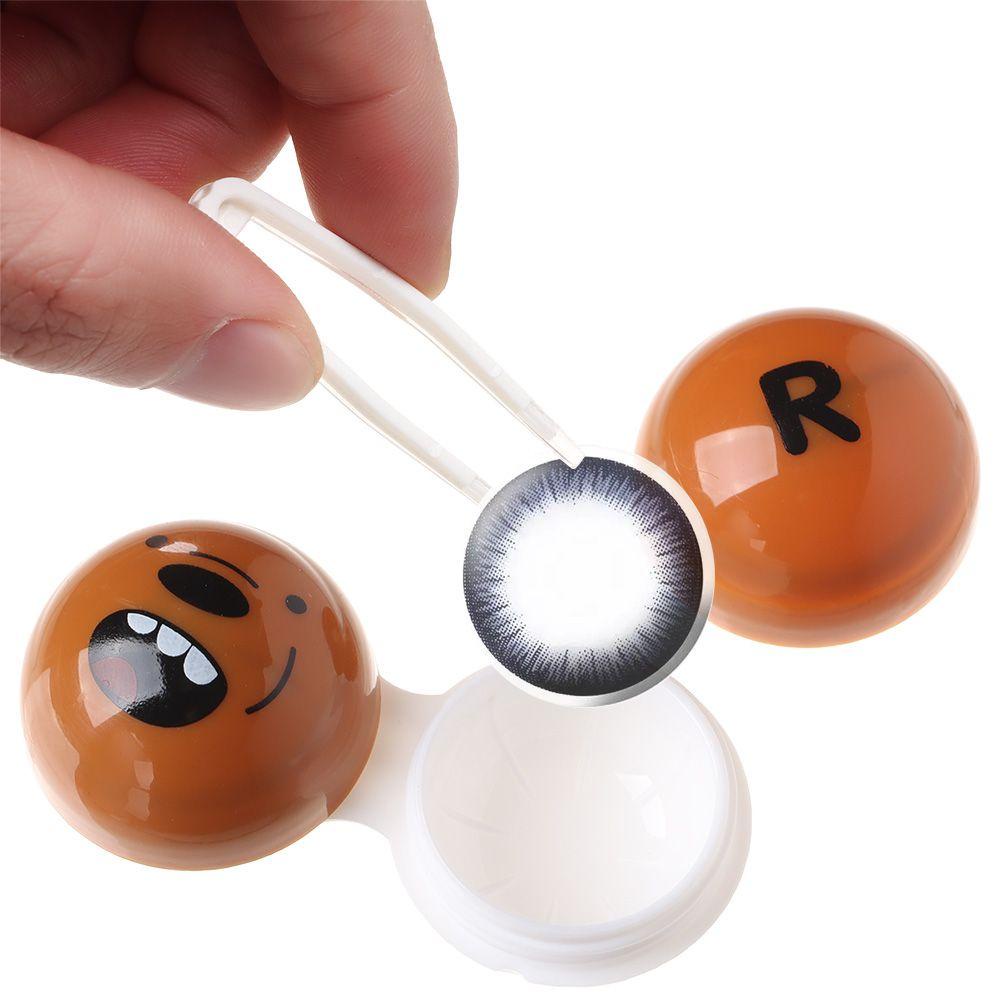 LEILY Hộp Đựng Kính Áp Tròng Mini Tráng Gương DIY Ốp