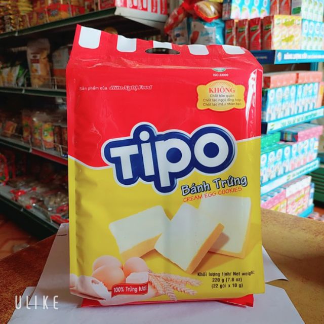 Bánh trứng tipo 220g /1 gói (22gói x 10g )