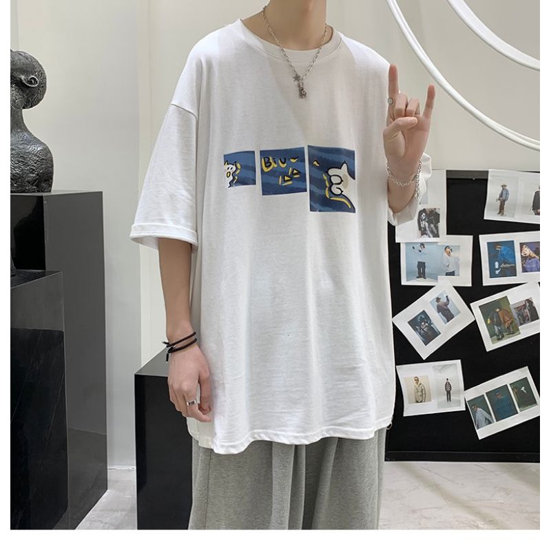 Áo thun tay lỡ nam nữ, áo phông unisex form rộng chất cotton mát mịn thấm hút mồ hôi in hình CẬU BÉ | BigBuy360 - bigbuy360.vn